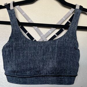 Lululemon Athletica Black and Gray Strappy Sports Bra